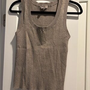 H&M Beige Tank Top with Ribbed Texture